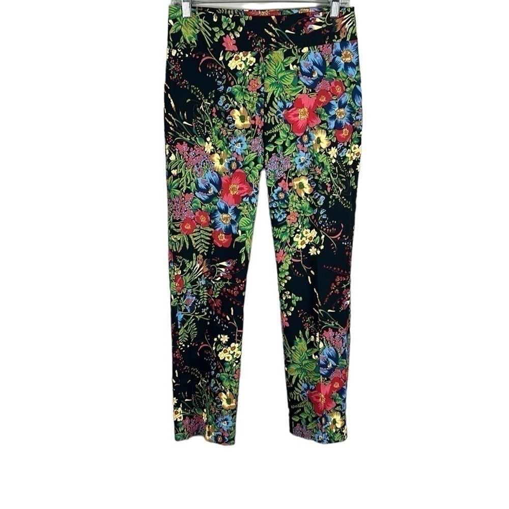Joseph Ribkoff Tropical Floral Ponte Pants Size 8 - Picture 2 of 12